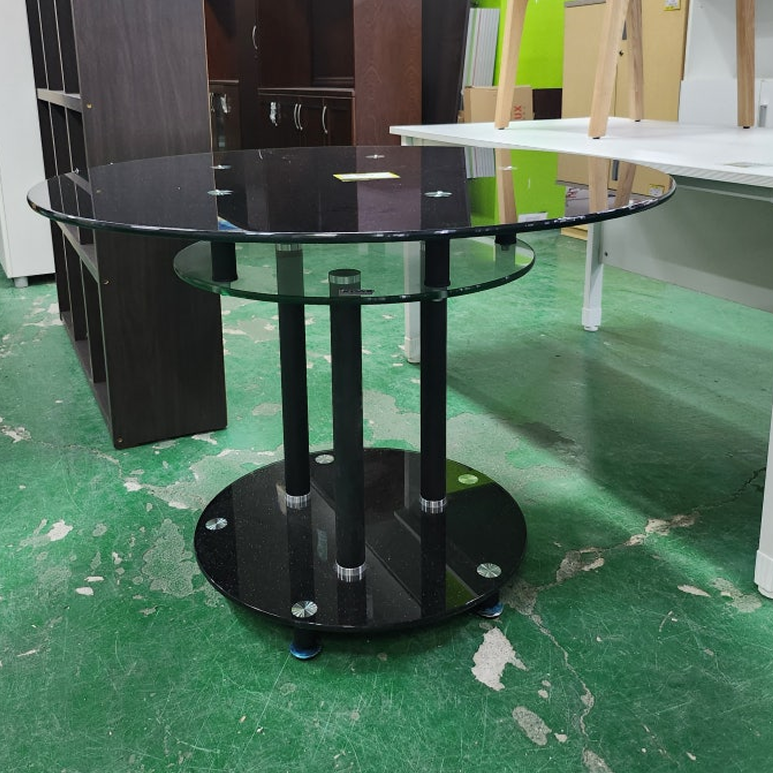 [마지막 재고] 선반형 유리 원탁